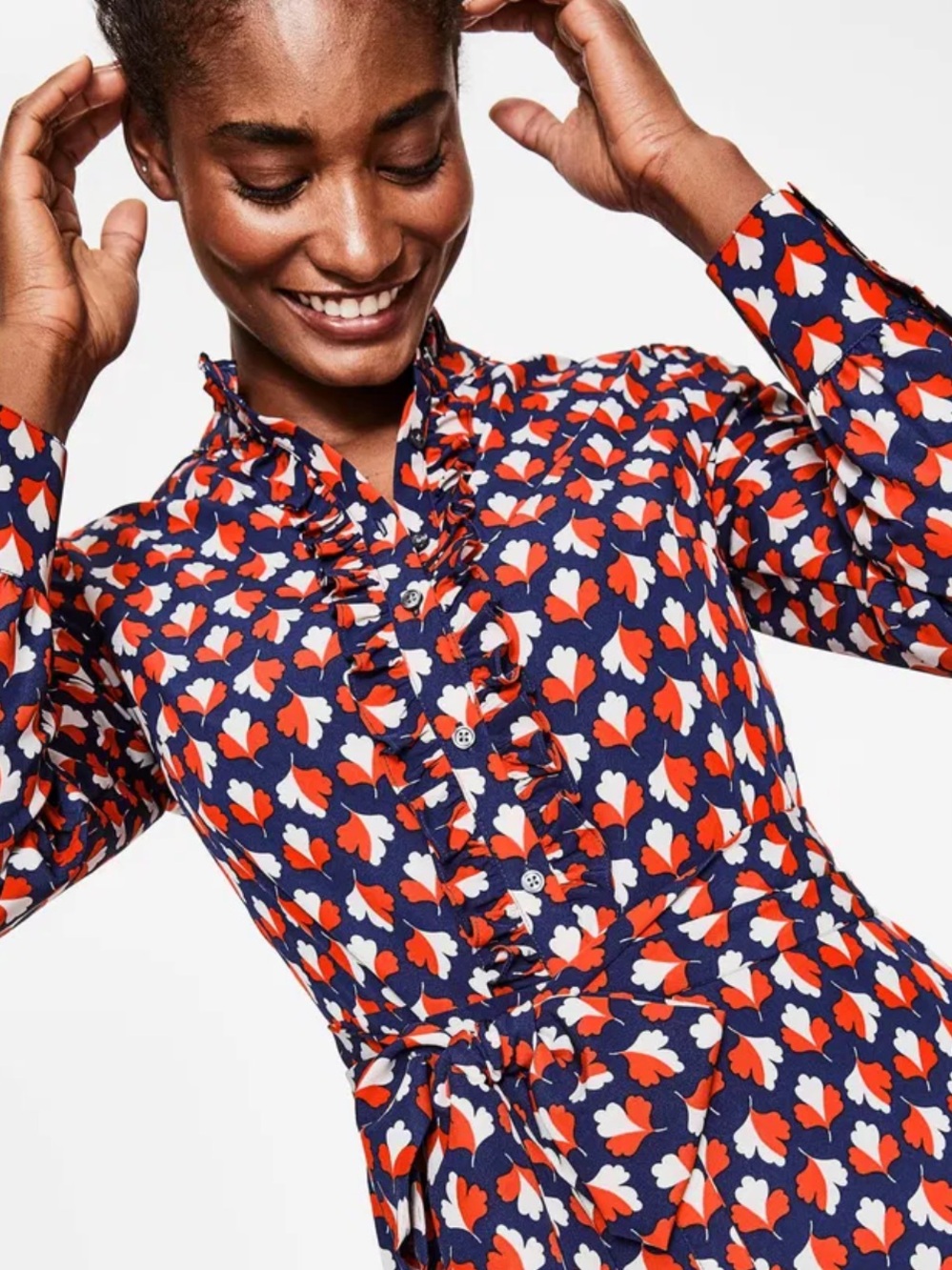 Boden Clover Shirt Dress - Women's Long Sleeve - Picture 3 of 5